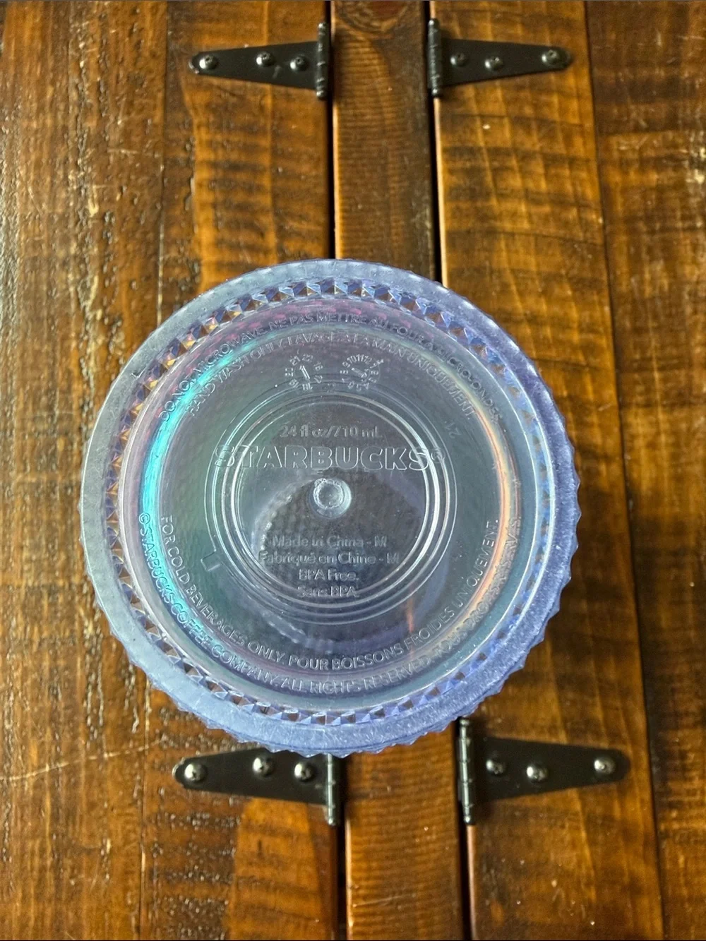 Starbucks Holiday Iridescent Studded Tumbler 24oz Purple Pink Venti Cold Cup